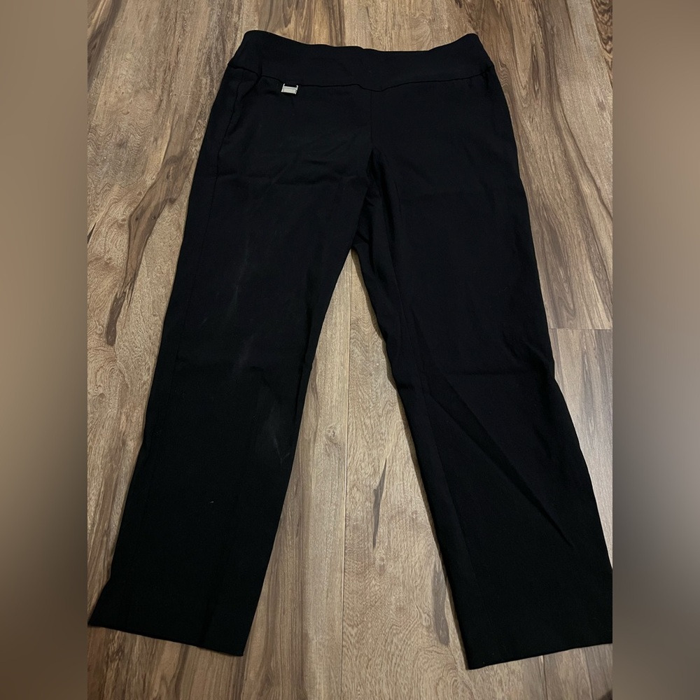 Alfani Black Dress Pants Elegant Straight-Leg Design